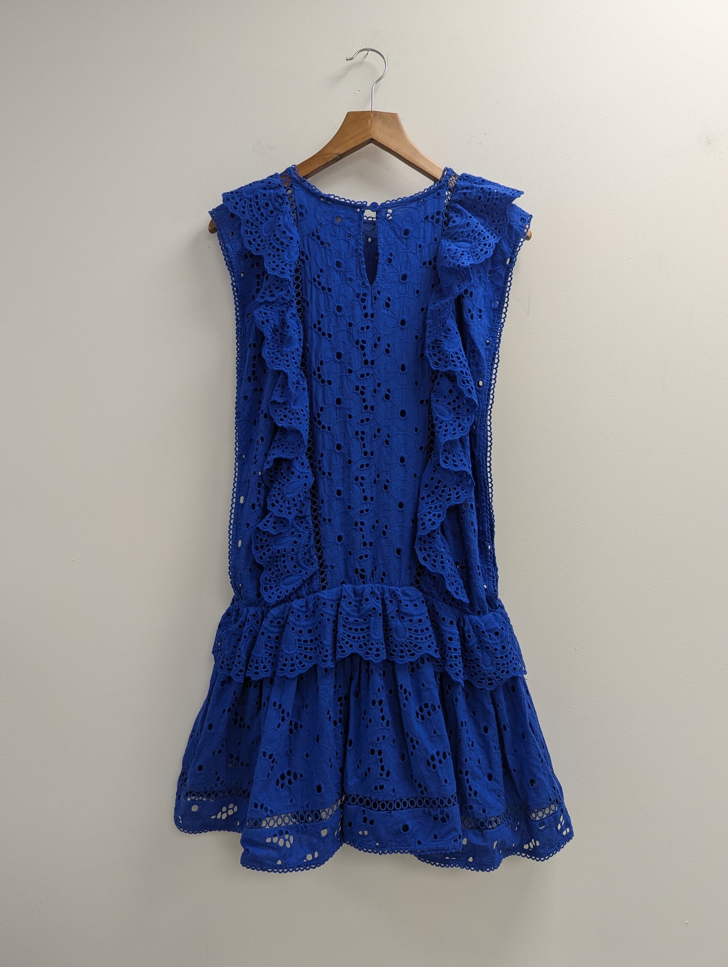 Zimmermann Royal Blue Broderie Anglaise Mini Dress