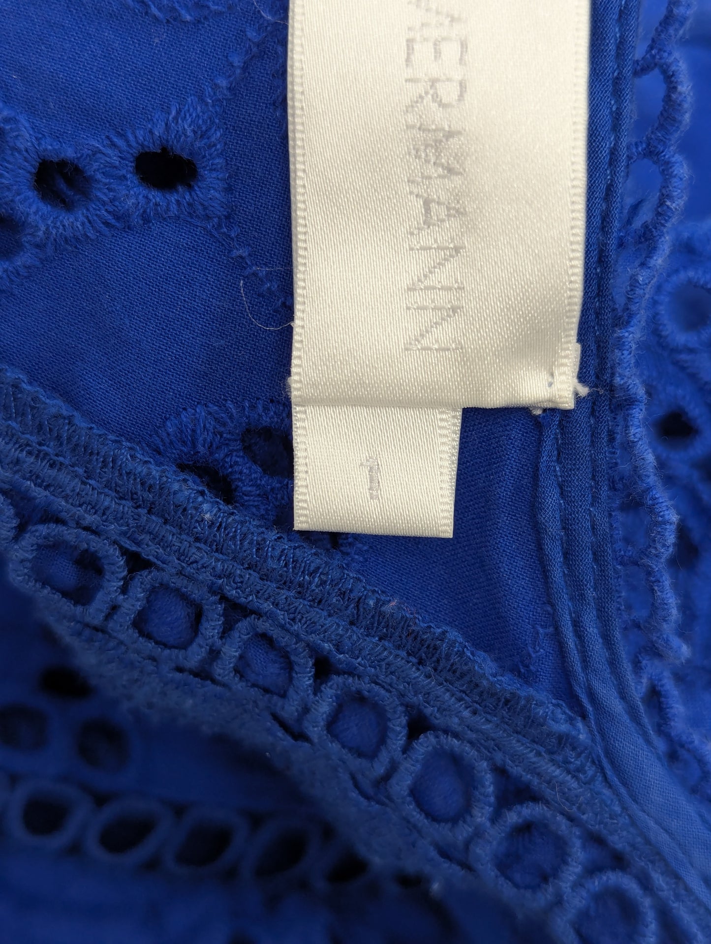 Zimmermann Royal Blue Broderie Anglaise Mini Dress