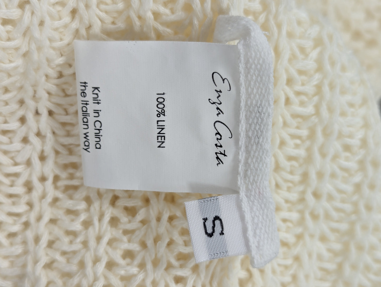 Enza Costa Linen Open Knit Vest