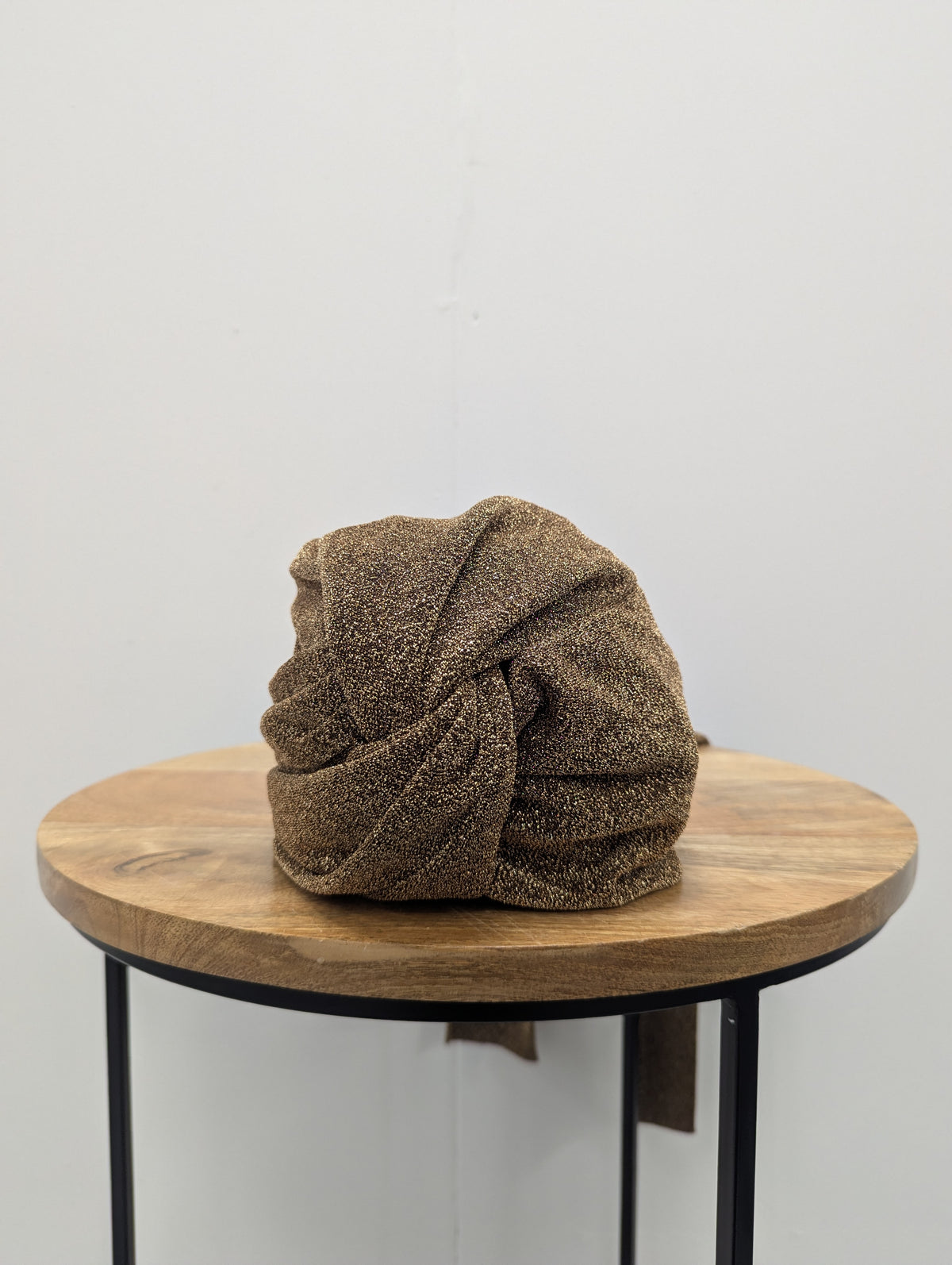 Oseree Gold Metallic Hair Turban