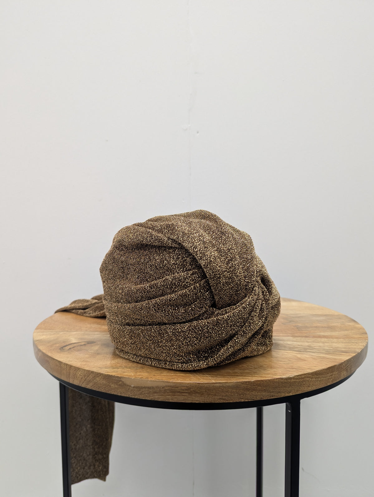 Oseree Gold Metallic Hair Turban