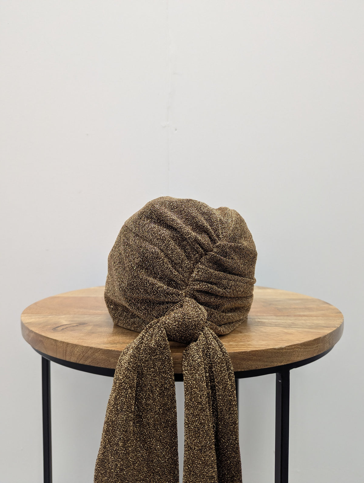 Oseree Gold Metallic Hair Turban