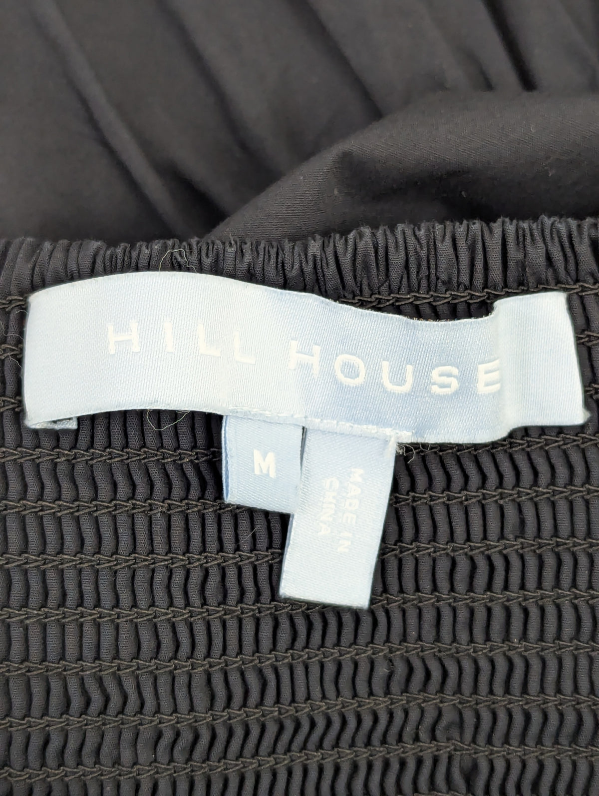 Hill House Samantha Black Cotton Mini Dress