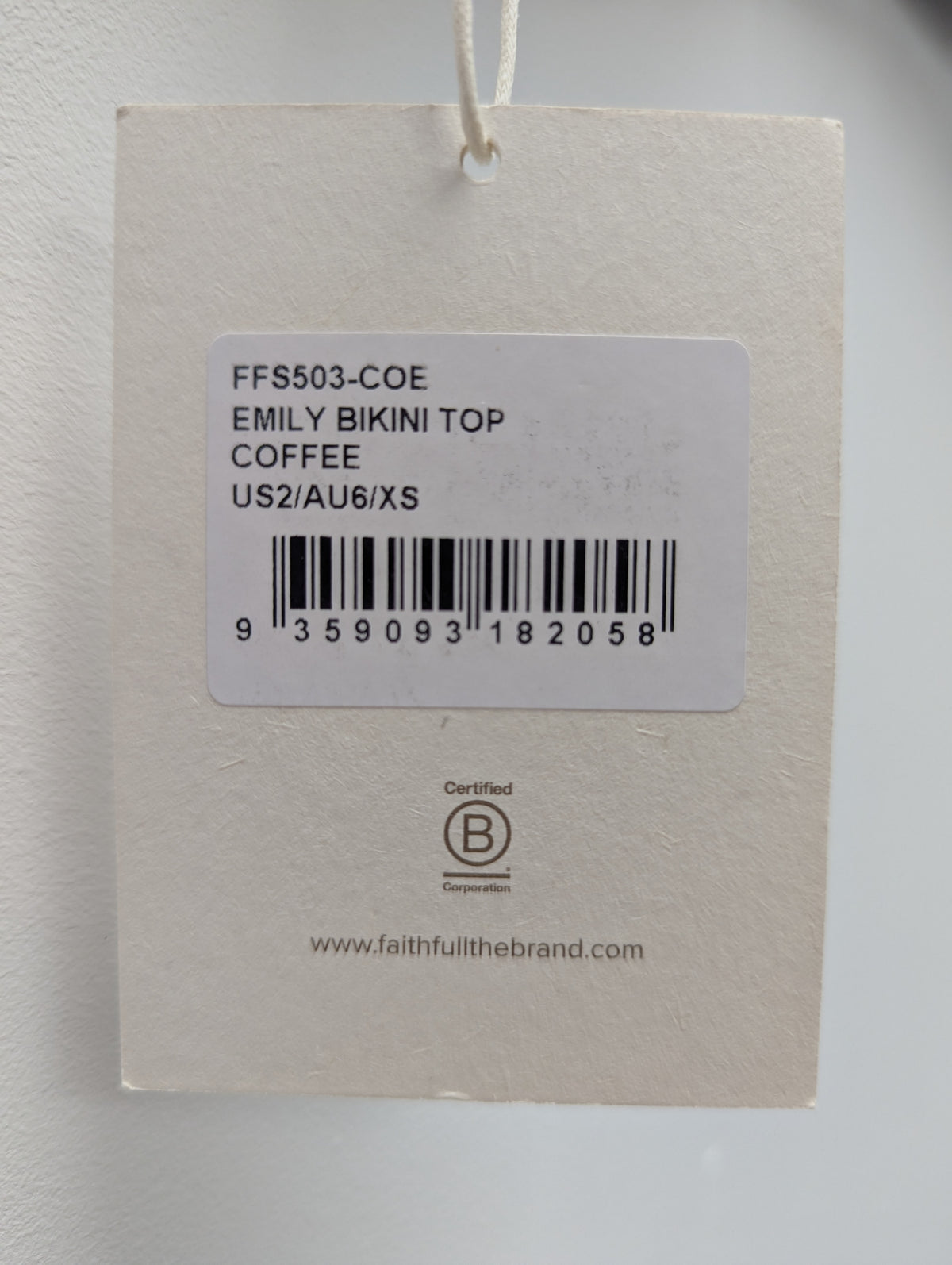 Faithfull The Brand Coffee Bikini Top