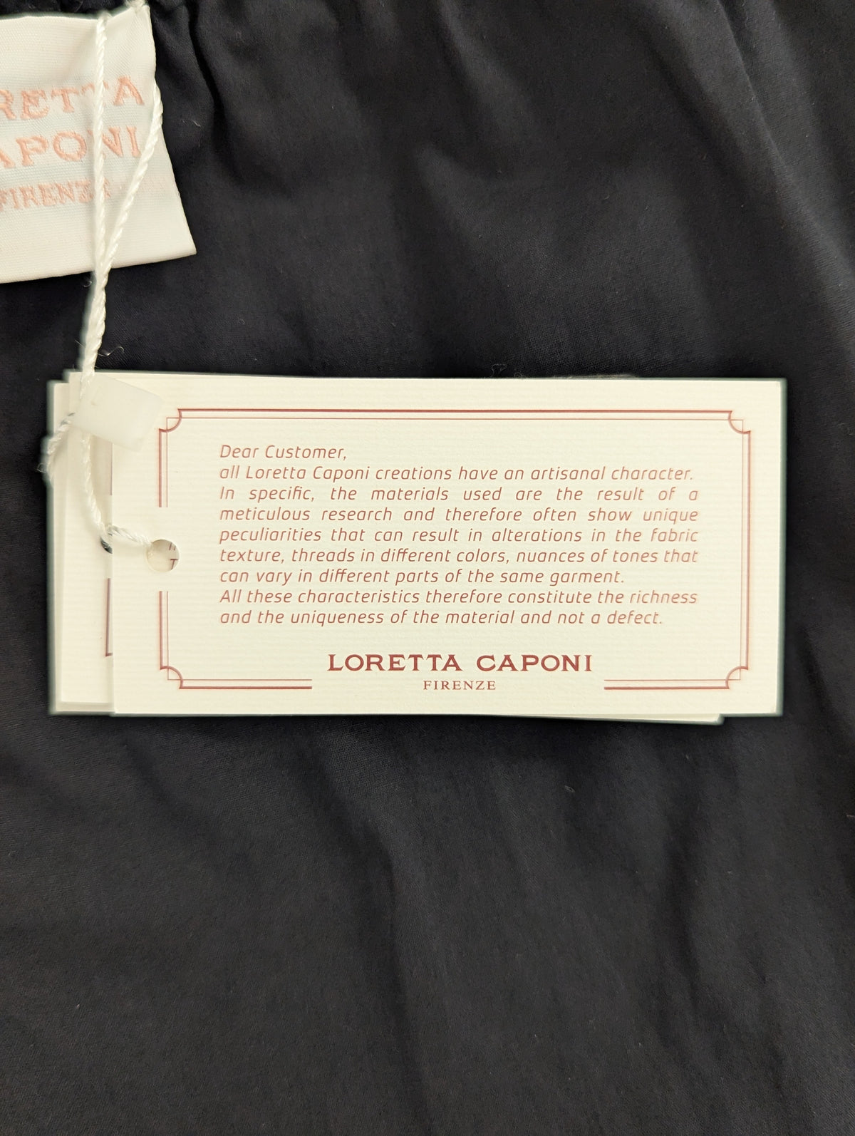 Loretta Caponi Black Cotton Bianca Dress