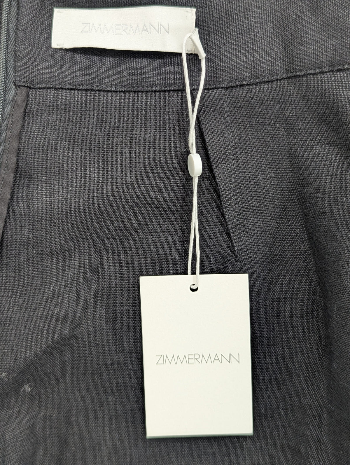 Zimmermann Black Linen Kirra Trim Short