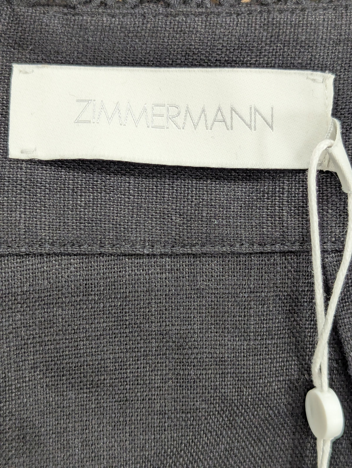 Zimmermann Black Linen Kirra Trim Short