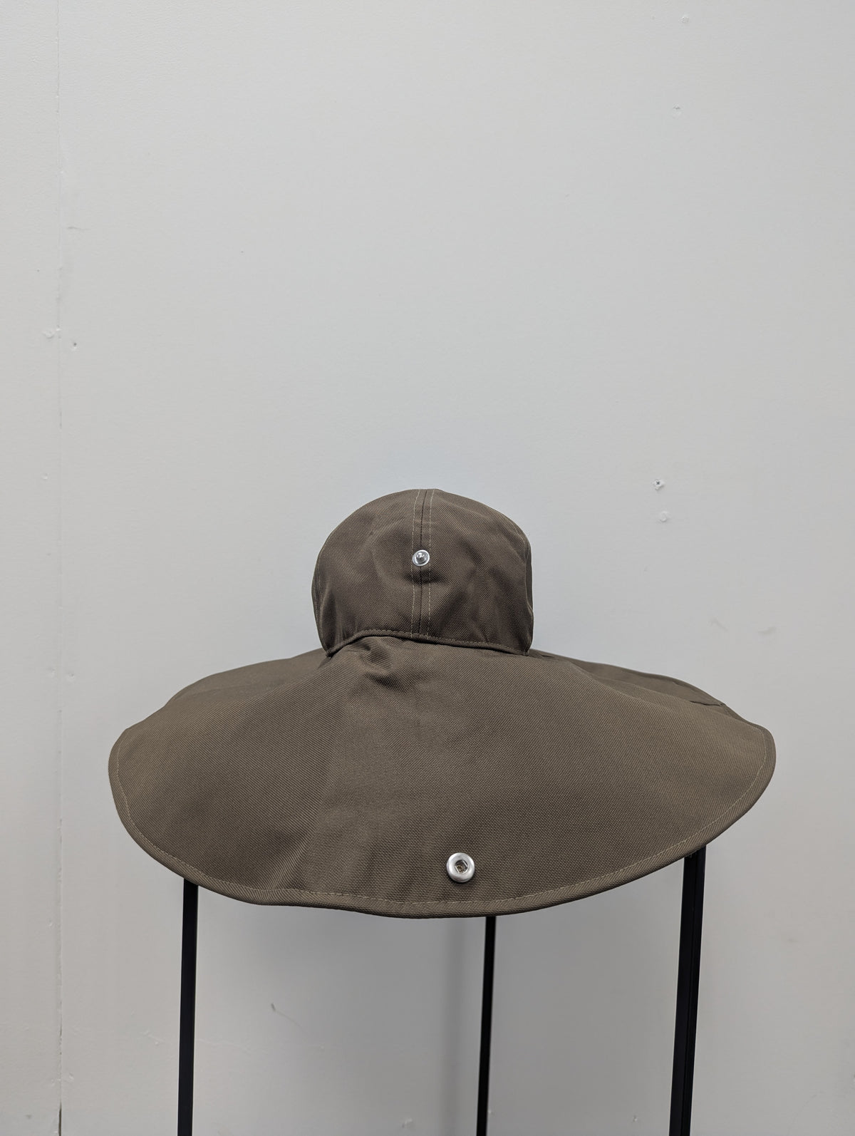 Ganni Khaki Wide Brim Bucket Sun Hat