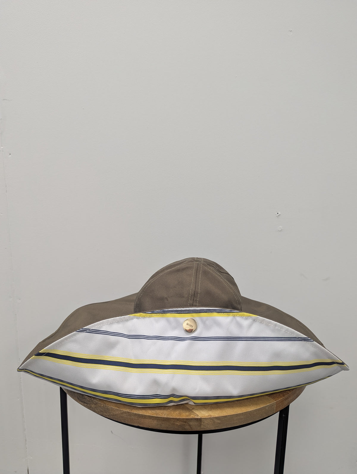 Ganni Khaki Wide Brim Bucket Sun Hat
