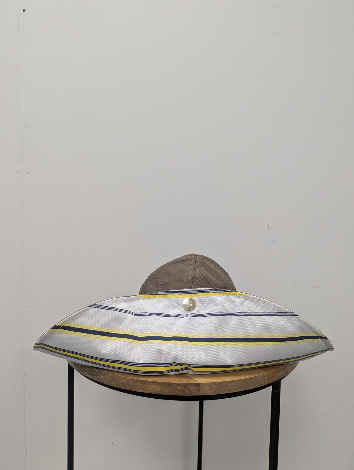 Ganni Khaki Wide Brim Bucket Sun Hat