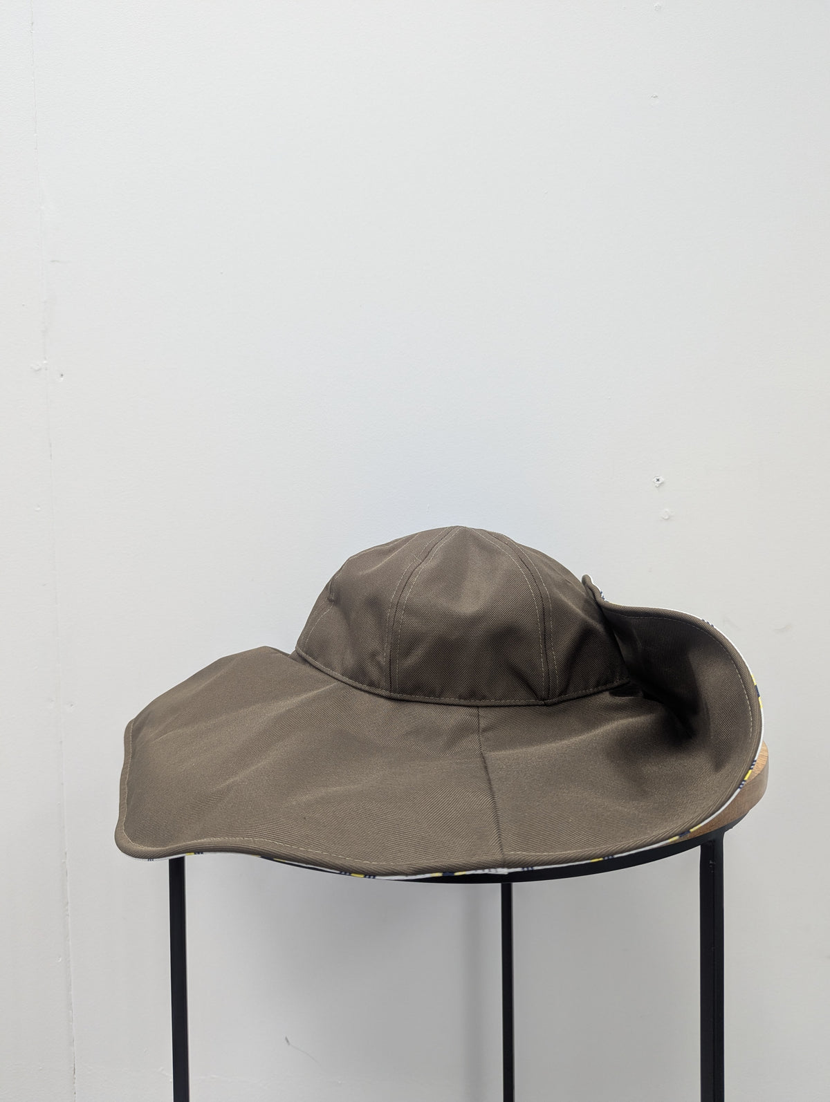 Ganni Khaki Wide Brim Bucket Sun Hat