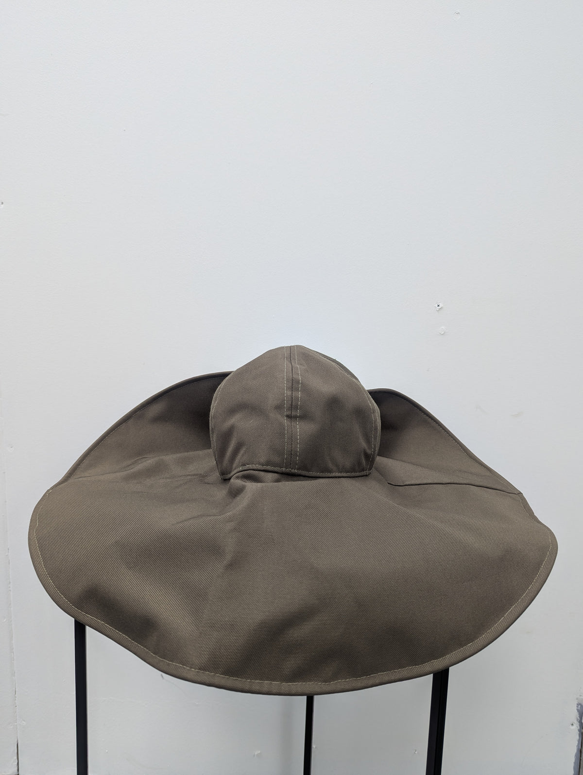 Ganni Khaki Wide Brim Bucket Sun Hat
