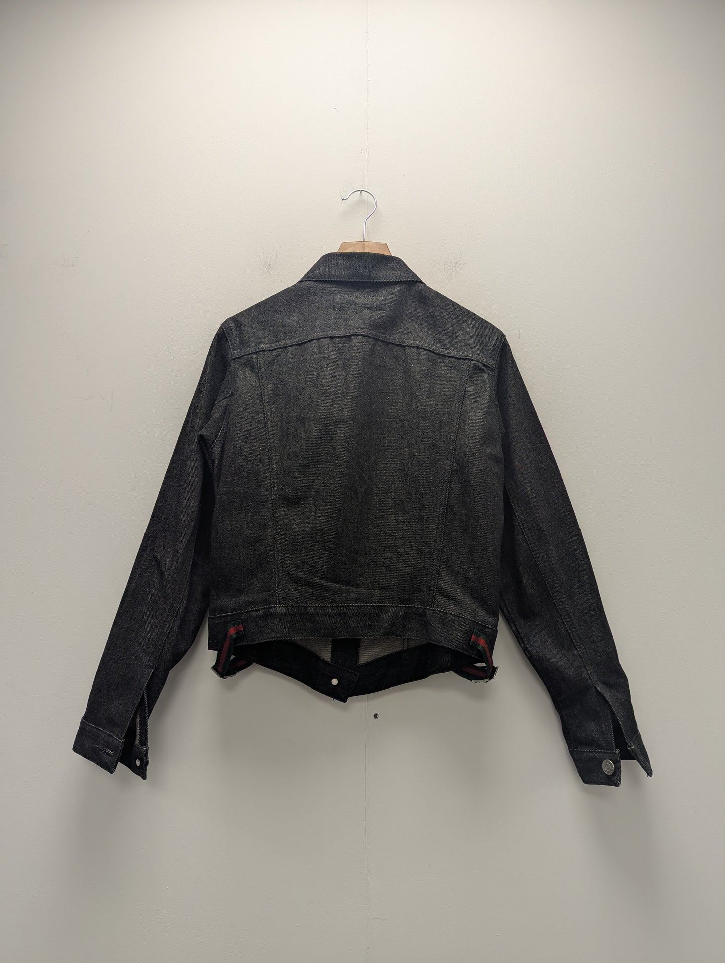 Gucci 1990s Tom Ford Blue Denim Jacket With Web Detailing