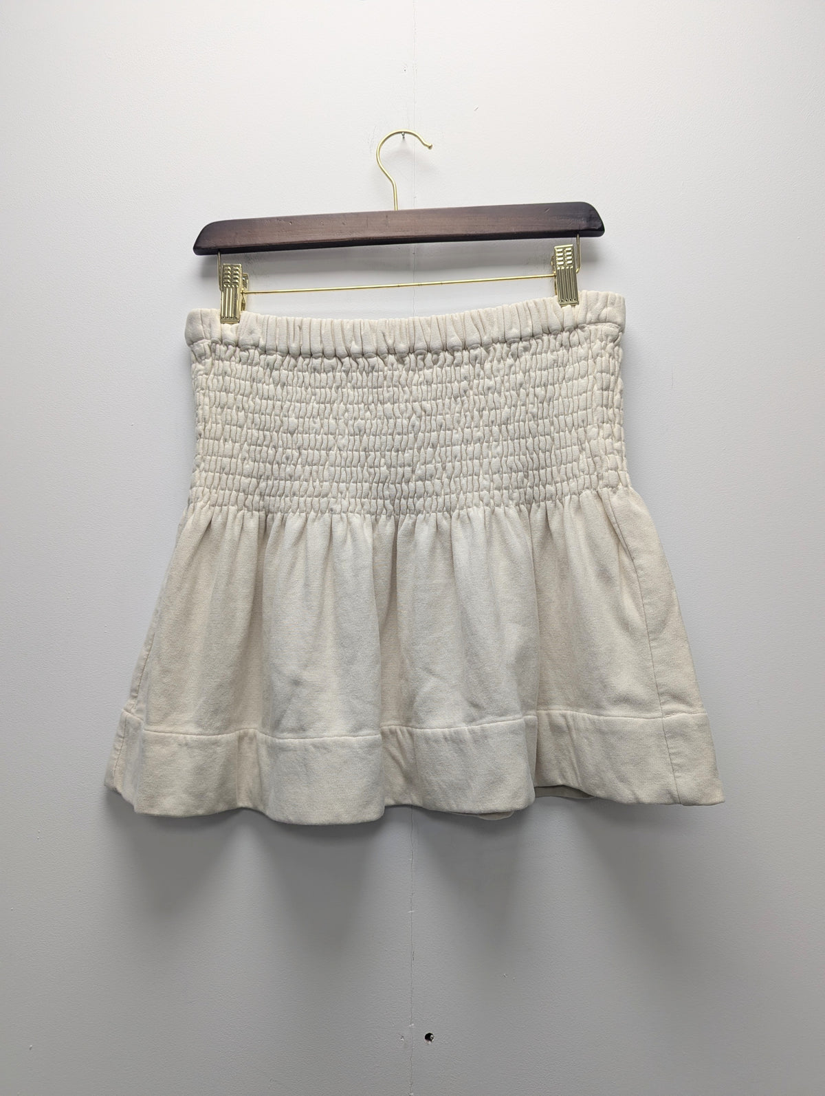 Isabel Marant Etoile Cream Shirred Mini Skirt