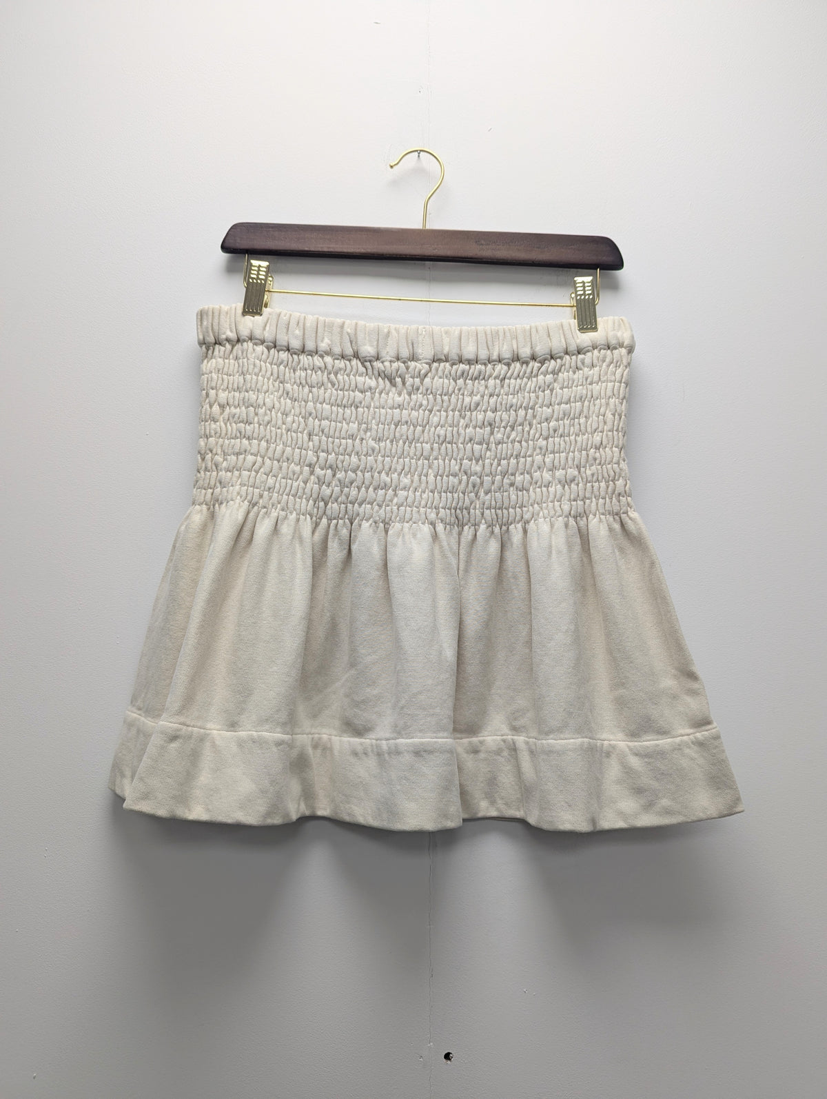 Isabel Marant Etoile Cream Shirred Mini Skirt