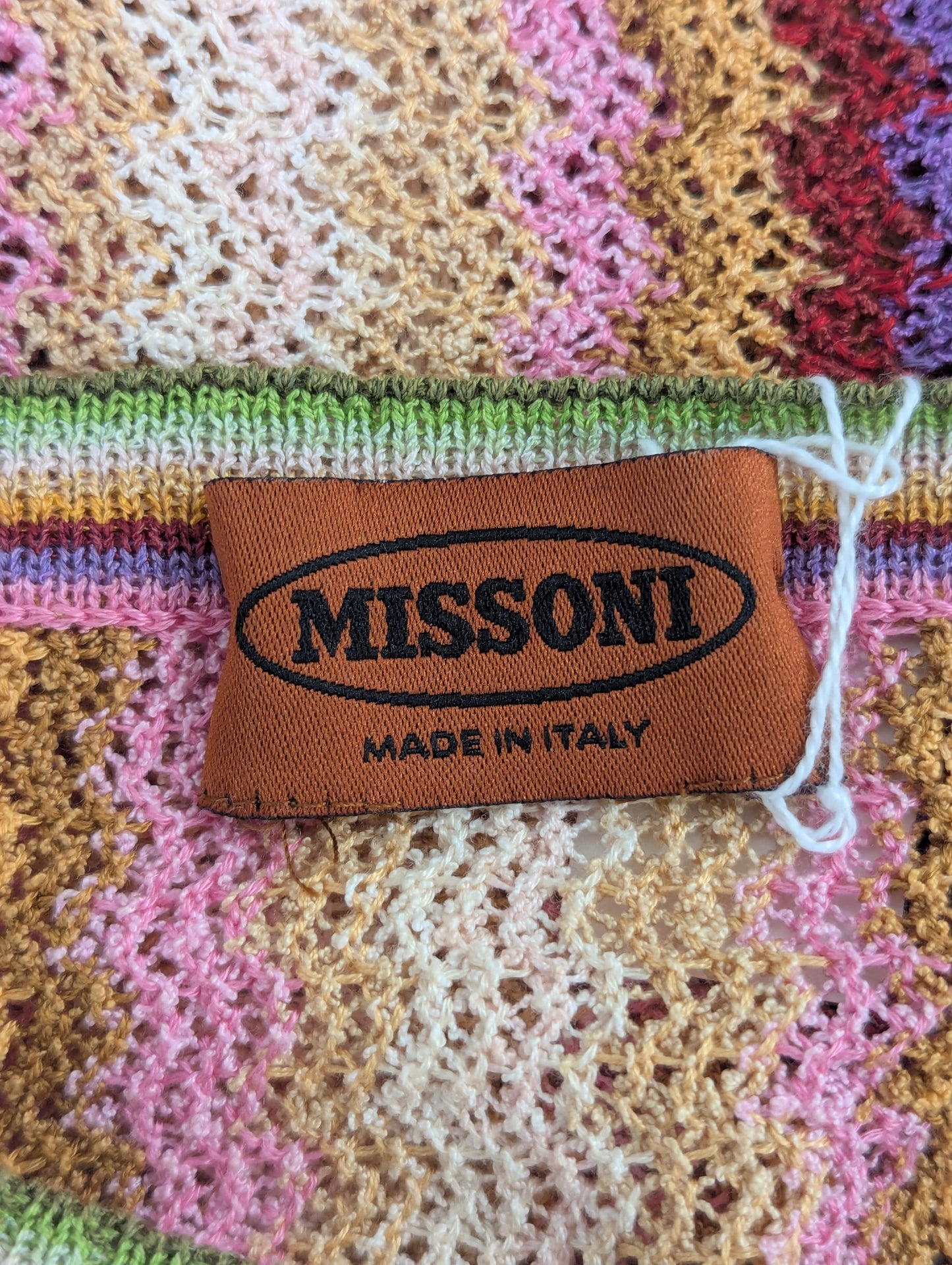 Missoni Green And Pink Knit Maxi Skirt