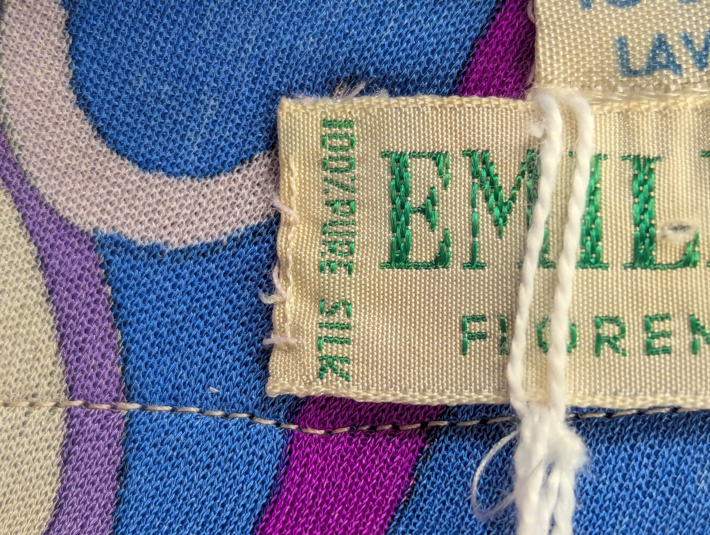 Emilio Pucci 1970s Purple/Blue Silk Jersey Maxi Dress