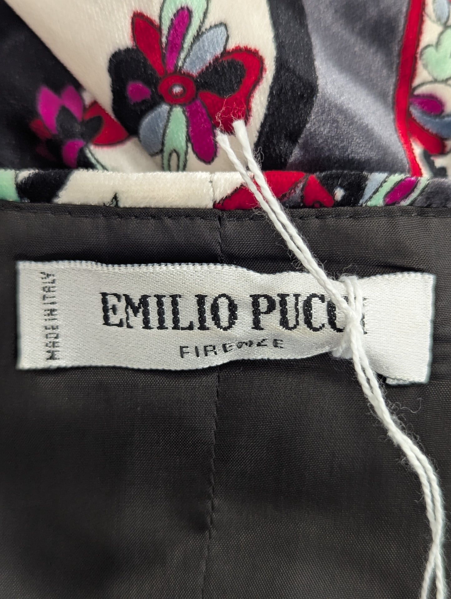 Emilio Pucci 1990's Stripe Velvet Shift Midi Dress