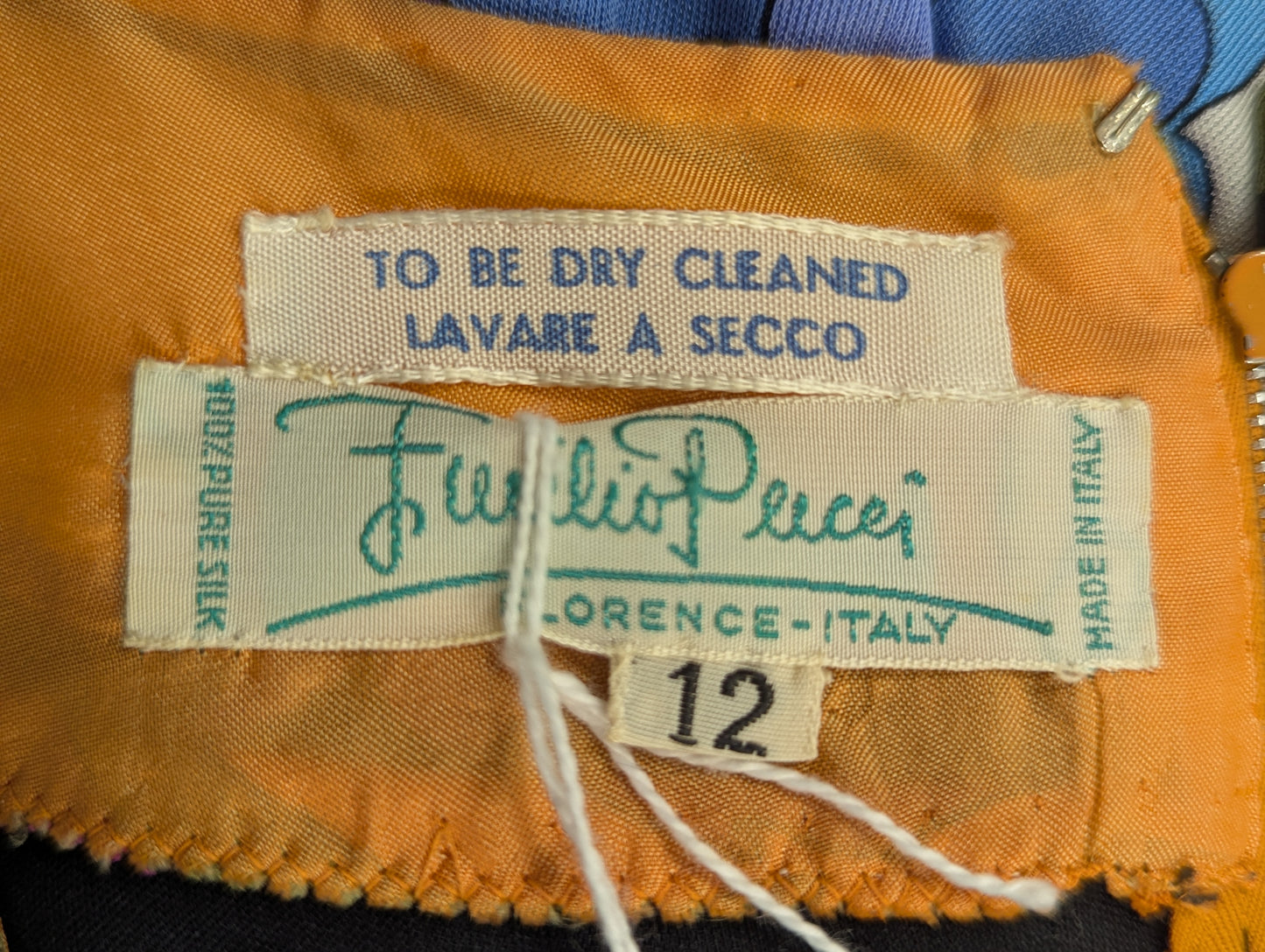 Emilio Pucci Blue/Orange/Purple 1960s Maxi Dress