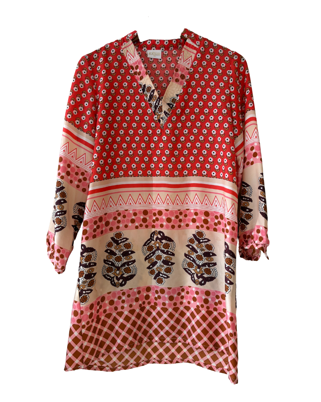 Bahimi Pink Long Sleeve Cover Up