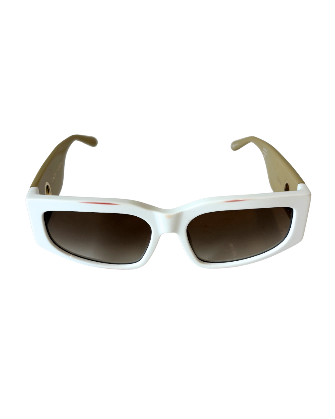 Linda Farrow White Senna Sunglasses