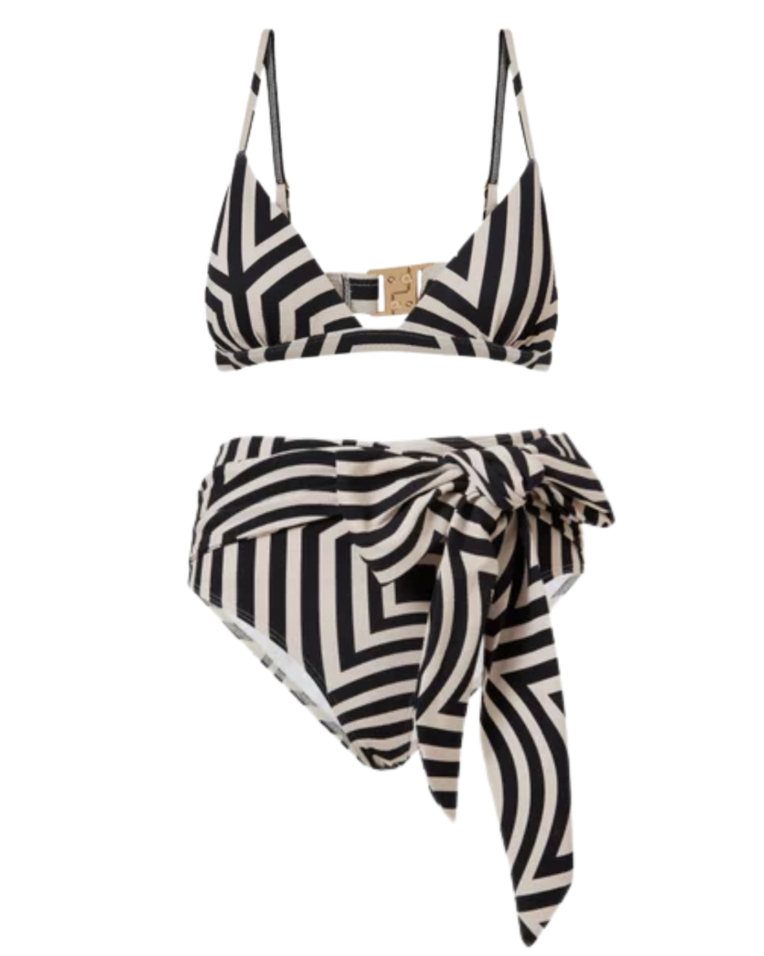 Alexandra Miro Monochrome Striped Bikini