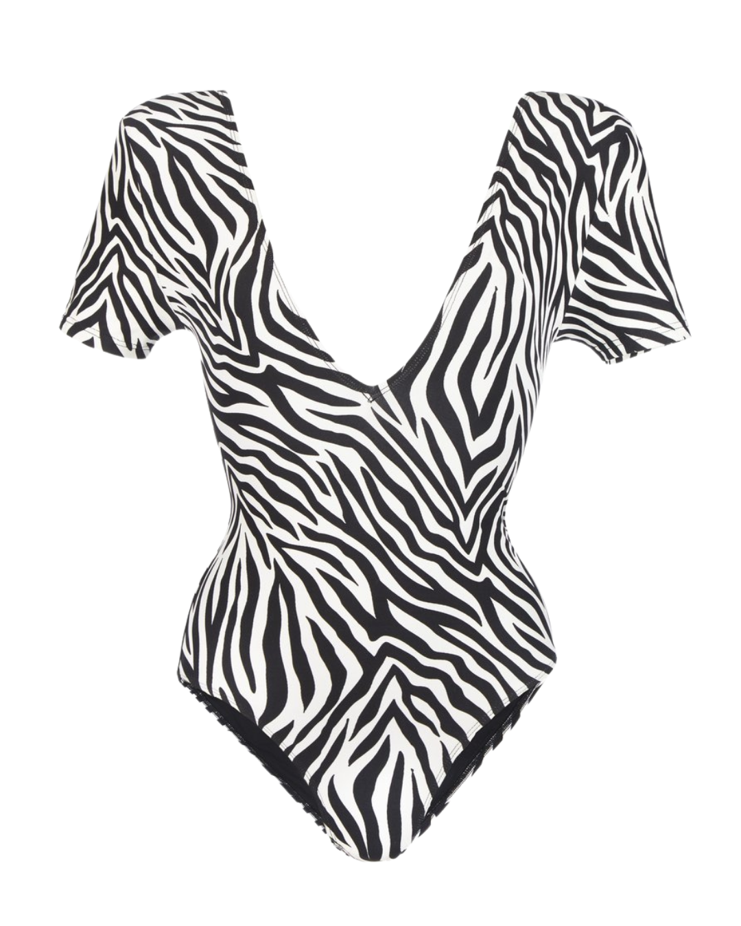 Leslie Amon Amanda Zebra Print Swimsuit
