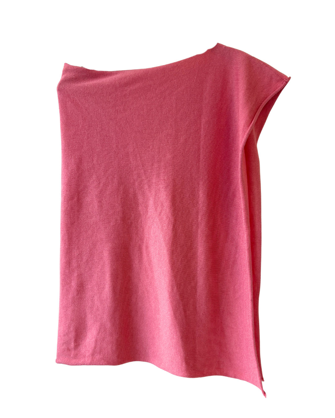 Gold Hawk Pink Silk Cashmere One Shoulder Top