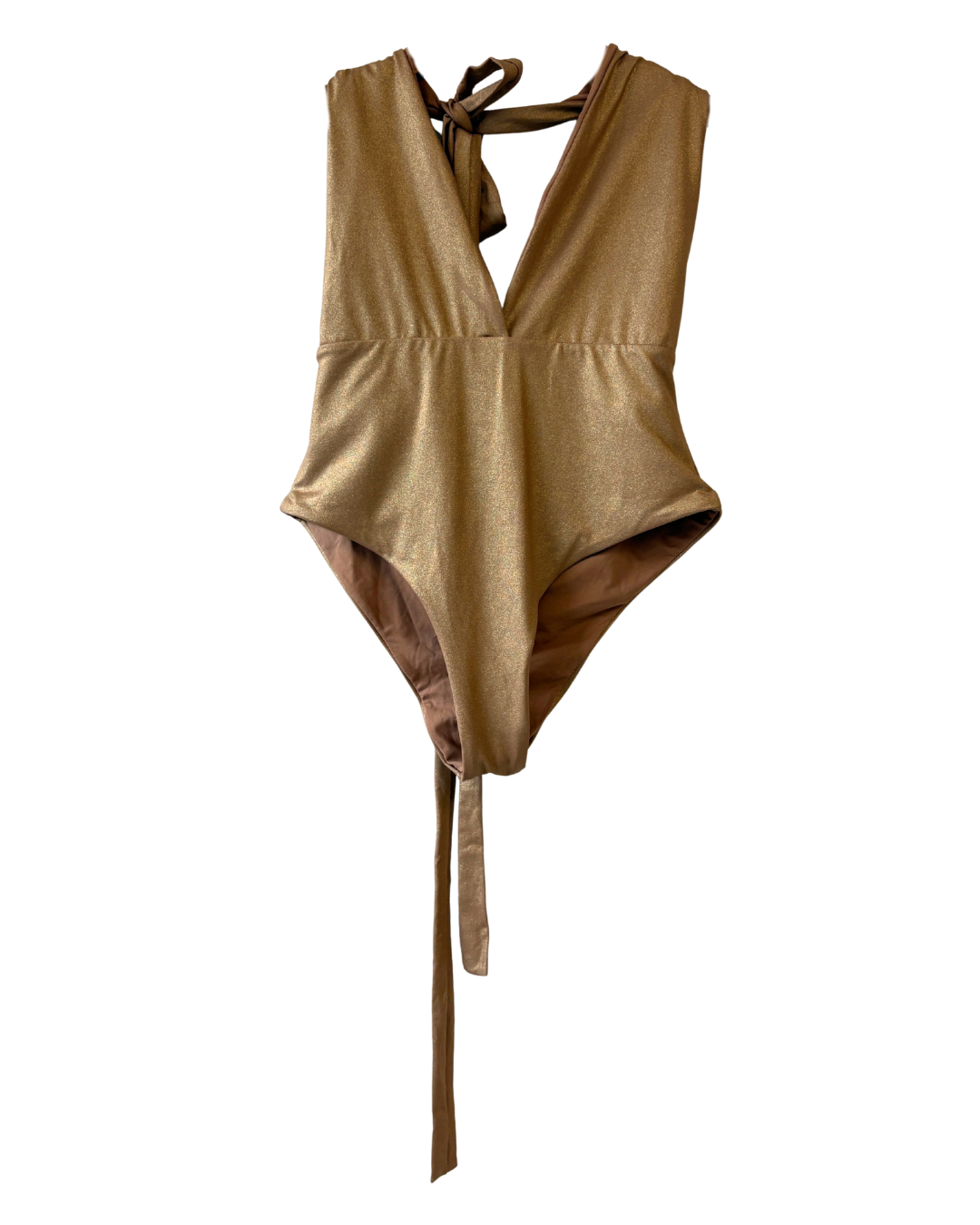 Genius 3 Degrees Gold Halterneck Swimsuit