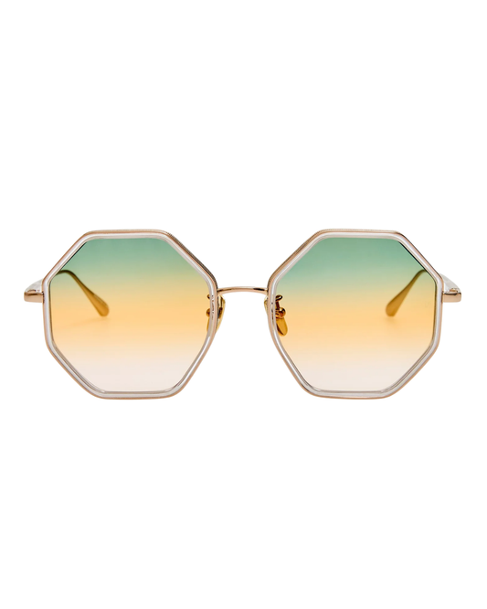 Linda Farrow Coraline Hexagon Sunglasses