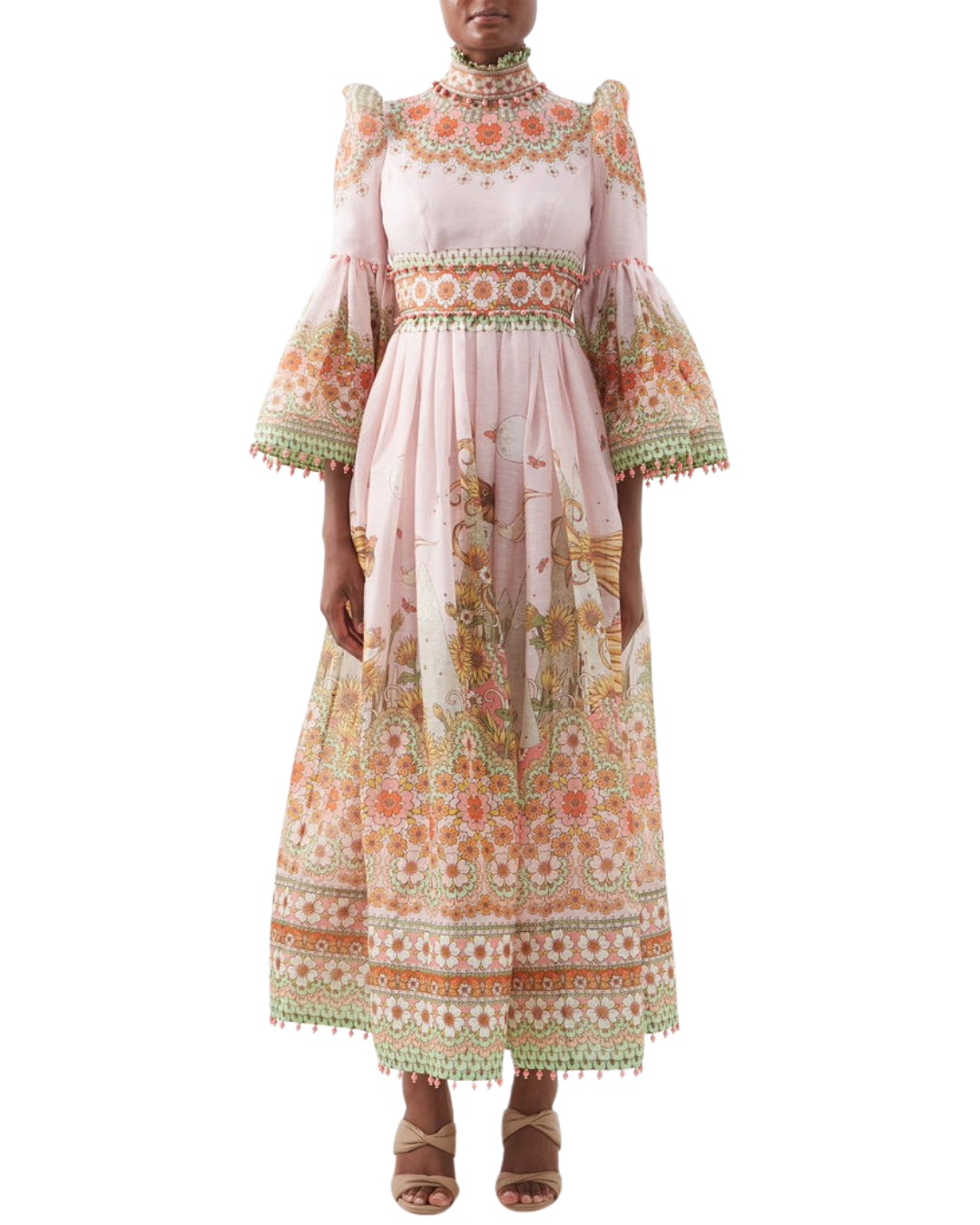 Zimmermann Kaleidoscope Bell Sleeve Gown