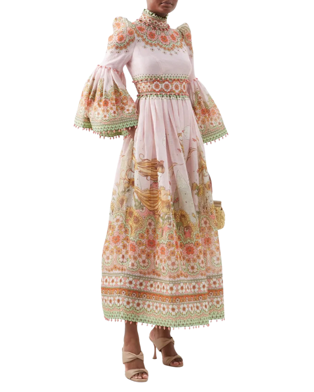 Zimmermann Kaleidoscope Bell Sleeve Gown
