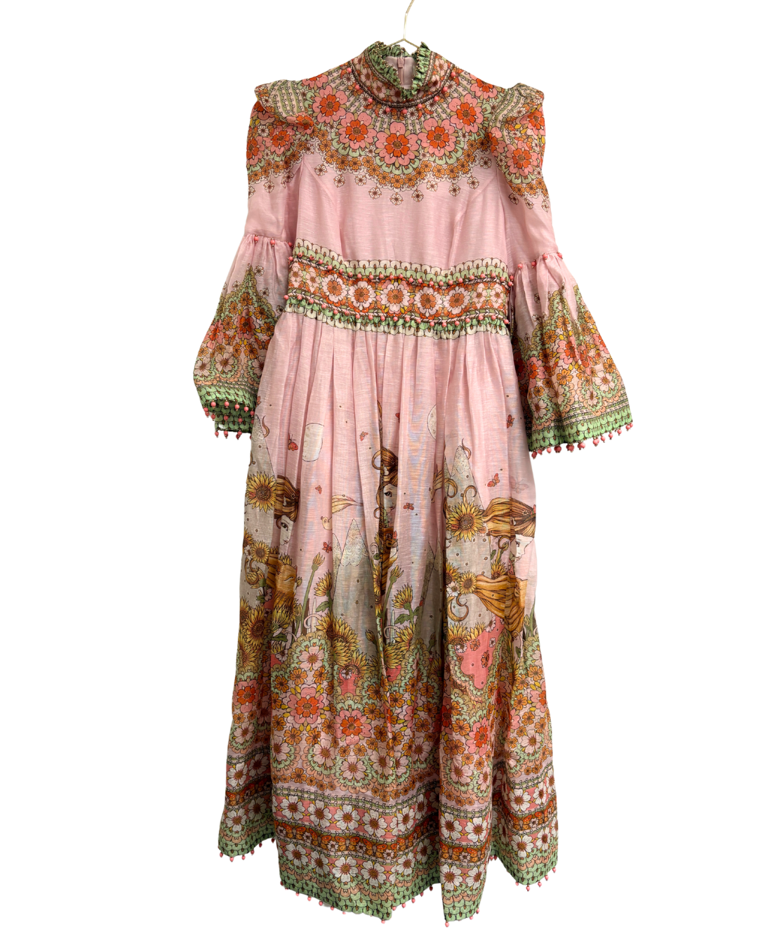 Zimmermann Kaleidoscope Bell Sleeve Gown