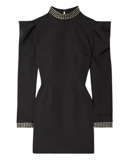 De La Vali Baltimore Crystal Embellished Mini Dress