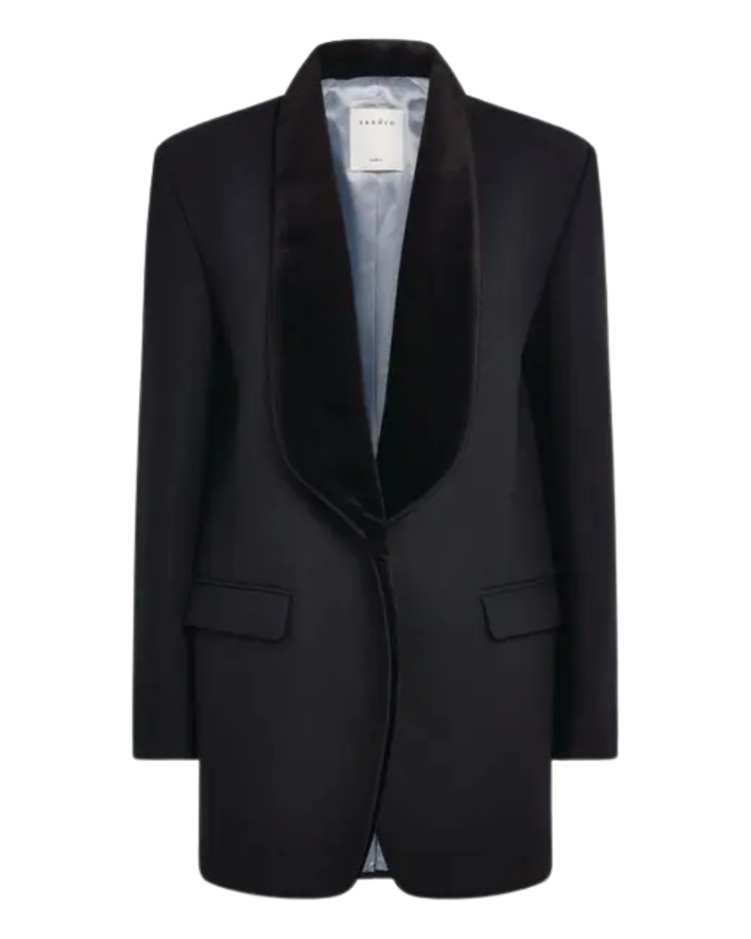 Sandro Gemma Black Smoking Blazer