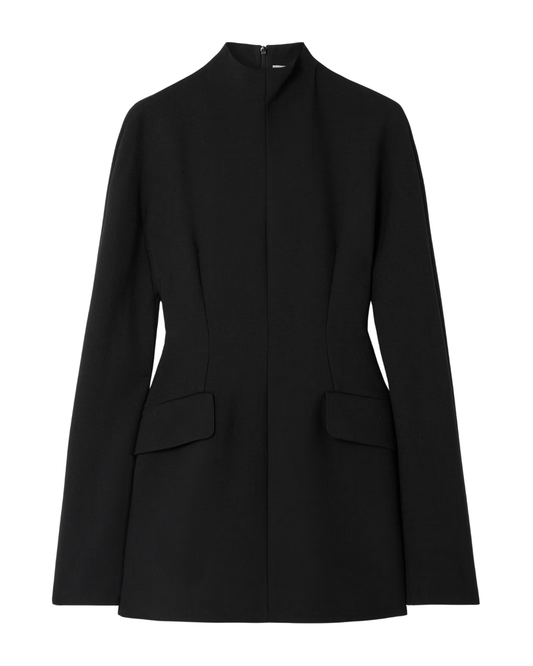 Sportmax Black Tefrite Twill Mini Dress