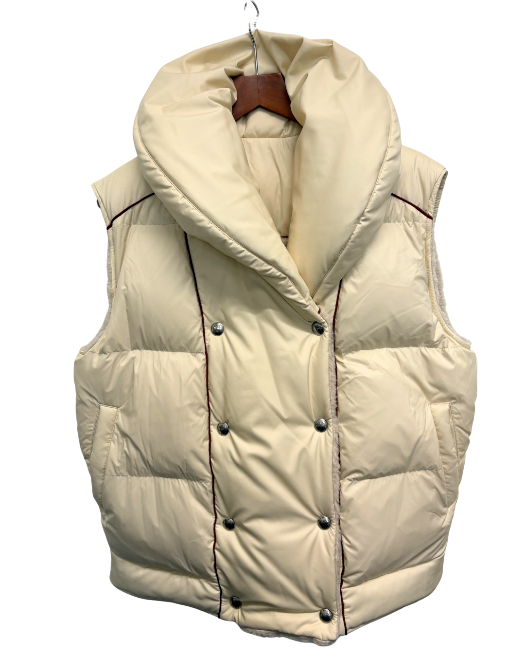 Loro Piana Eder Cream Puffer Gilet Reversible