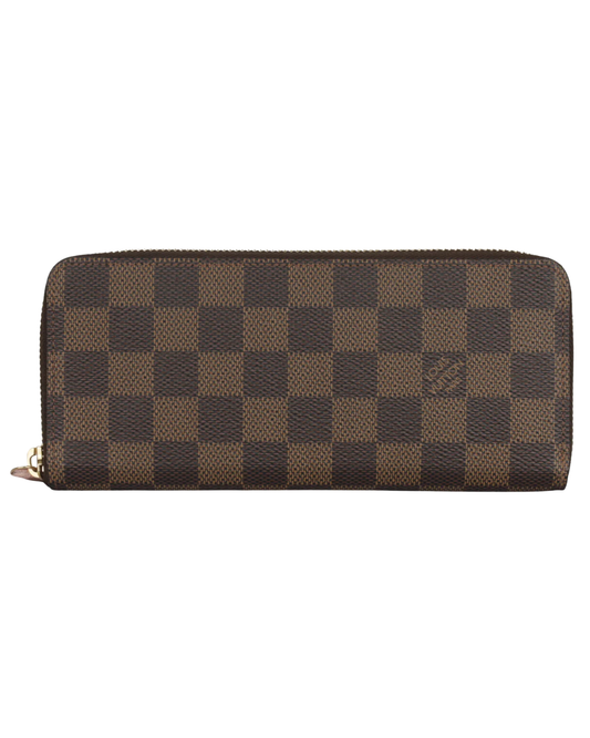 Louis Vuitton Clemence Wallet In Damier Ebene