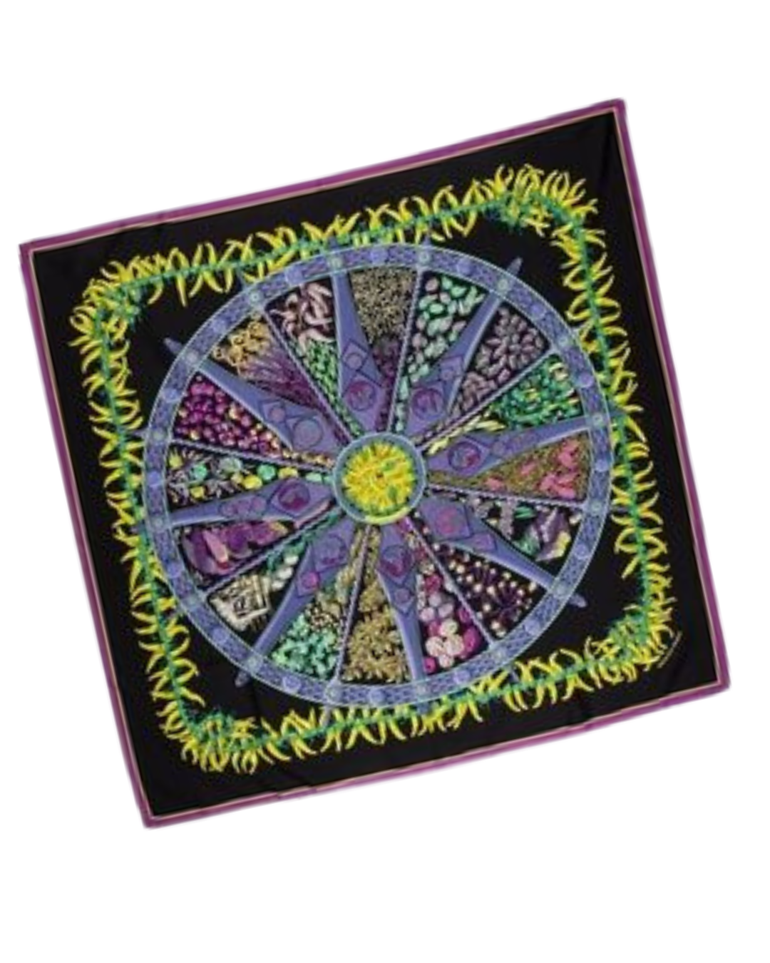 Hermes Silk Geometric Square Scarf
