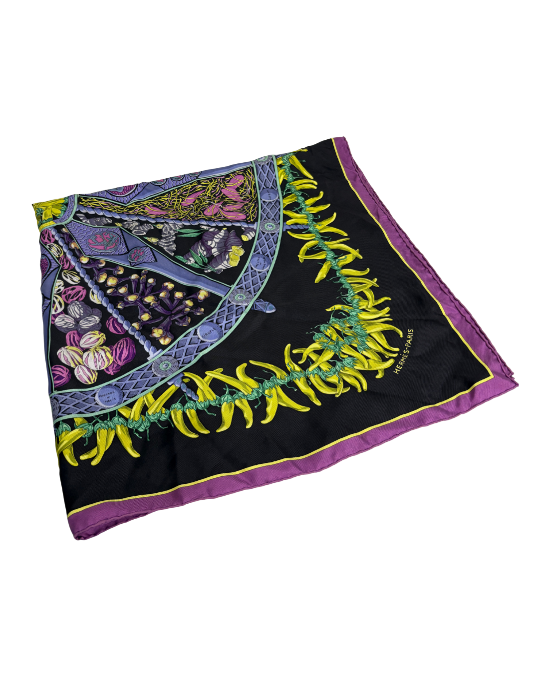 Hermes Silk Geometric Square Scarf