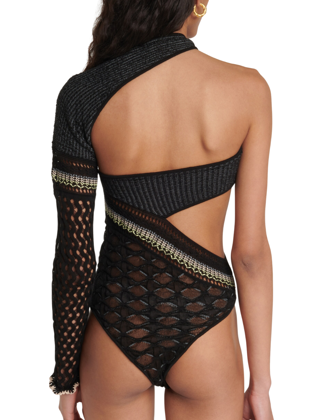 Roberta Einer Dina Black Knit Bodysuit