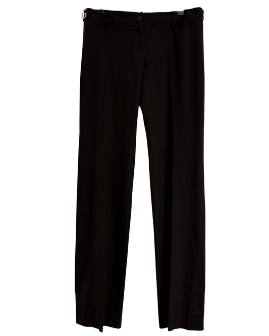 Dolce & Gabbana Dark Brown Trousers With DG Silver Logo