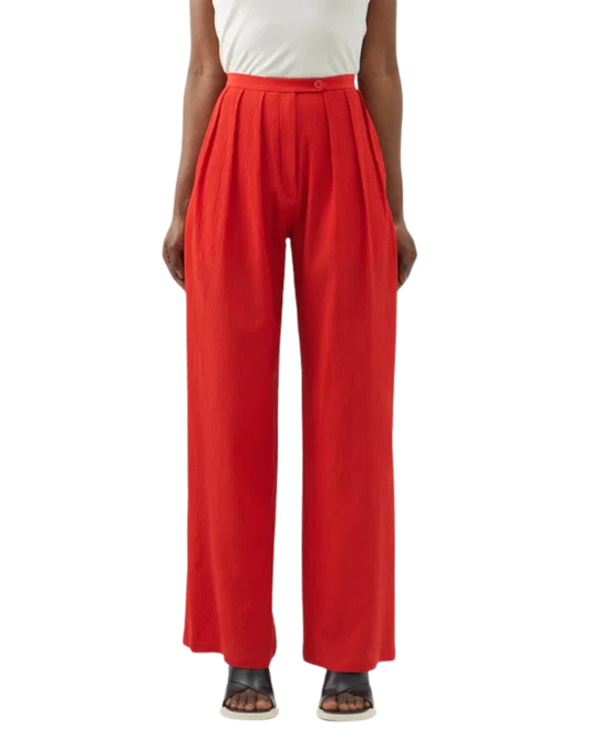 Raey Crinkled Silk Blend Tailored Trousers