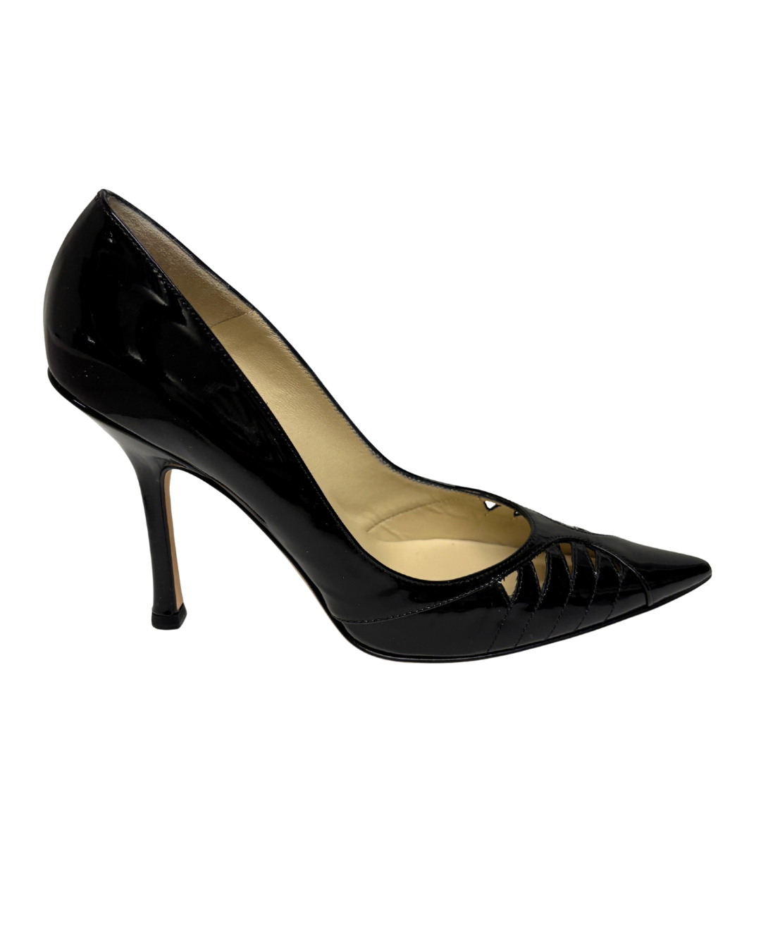 Jimmy Choo Black Patent Leather Tia Pumps