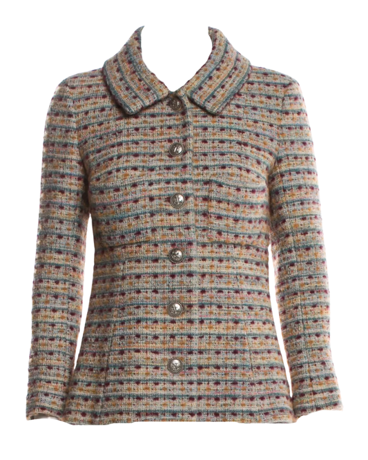 Chanel 2018 Boucle Multicolour Tweed Jacket