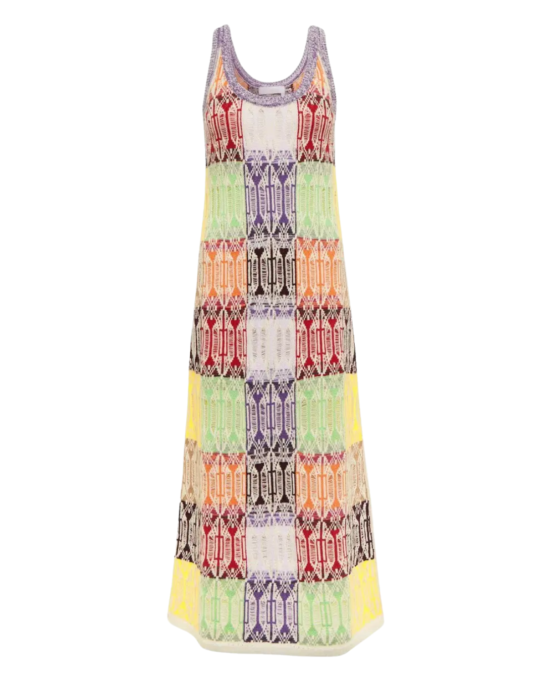 Chloe Art Deco Cashmere Midaxi Dress