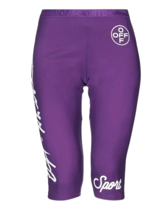 Off White Purple Cycling Shorts
