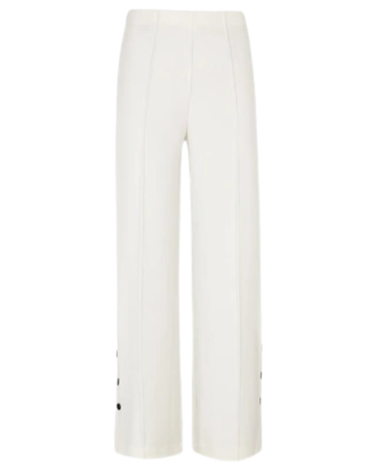 By Malene Birger Lassin Off White Trousers With Black Buttons