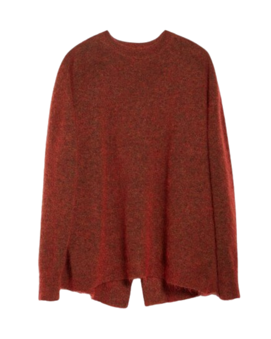 Ellery Rust Wool Blend Open Back Sweater