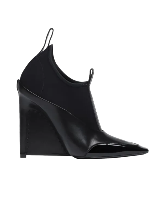 Balenciaga Black Scarpa Scuba Wedge Ankle Boot